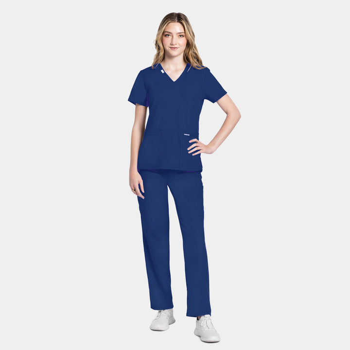 Cherokee Women’s Scrub Set CK953A & CK281A in Galaxy Blue