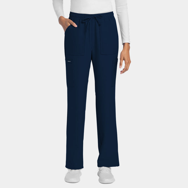 Front view of Cherokee Workwear CK272A Women's Cargo Pants in Navy