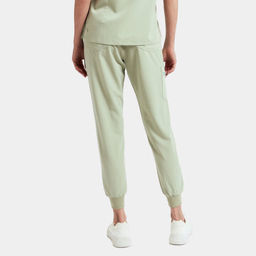 Allscrubs Brave Women's Scrub Pants in Matcha Cream – Back View