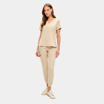 Allscrubs Brave Women's Scrub Set in Latte Beige