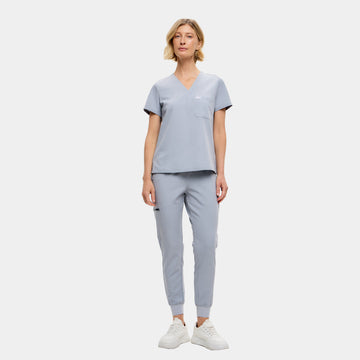 Allscrubs Brave Women's Scrub Set in Light Gray
