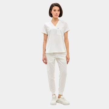 Allscrubs Brave Women's Scrub Set in White