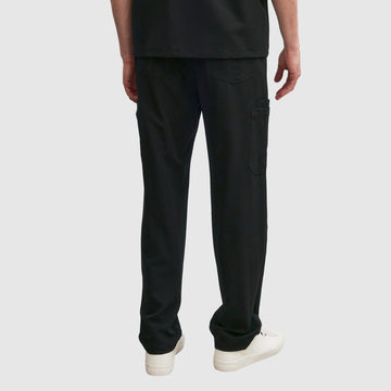 Back view of Allscrubs Men’s Zen Scrub Pants in black