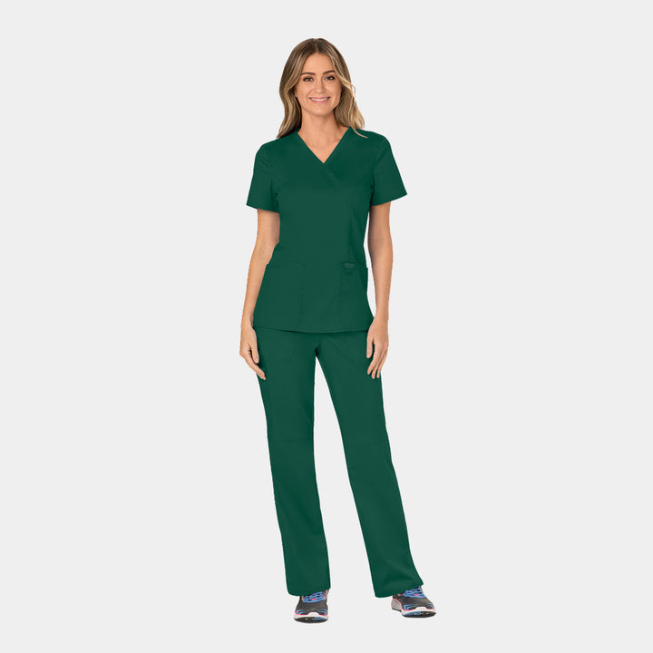 Cherokee Revolution Women’s Scrub Set – WW610 Top and WW110 Pants in Hunter