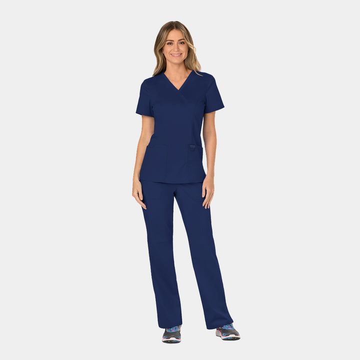 Cherokee Revolution Women’s Scrub Set – WW610 Top and WW110 Pants in Navy