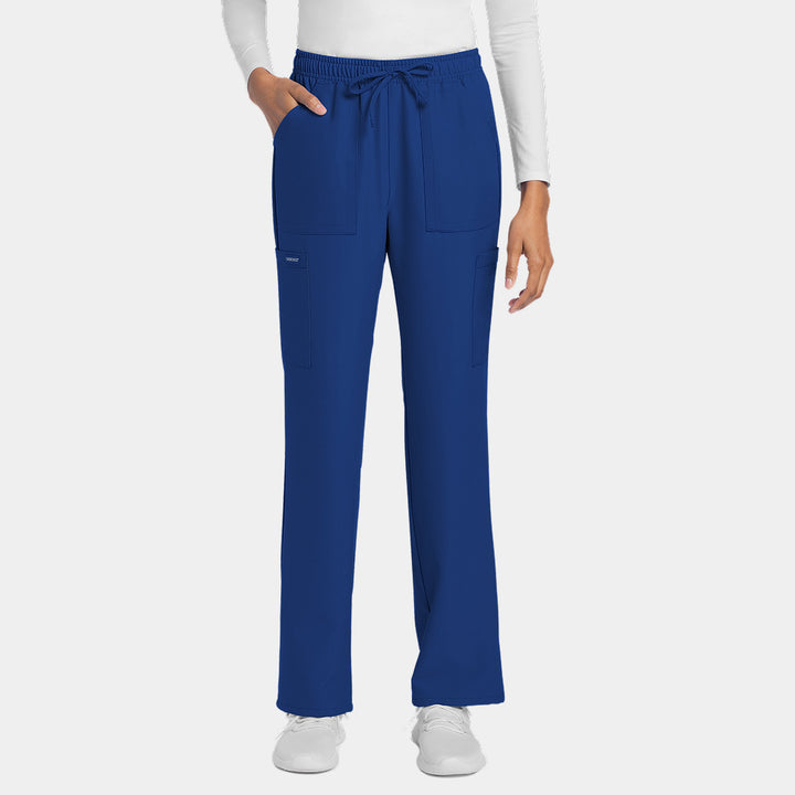 Front view of Cherokee Workwear CK272A Women's Cargo Pants in Galaxy Blue