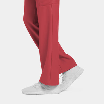 Hem detail of Cherokee Workwear CK272A Women's Cargo Pants in Spiced Coral