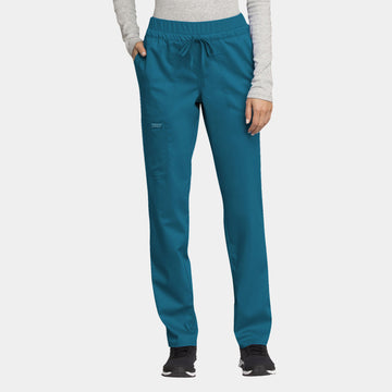 Cherokee WW105 Tapered Drawstring Pants in Caribbean