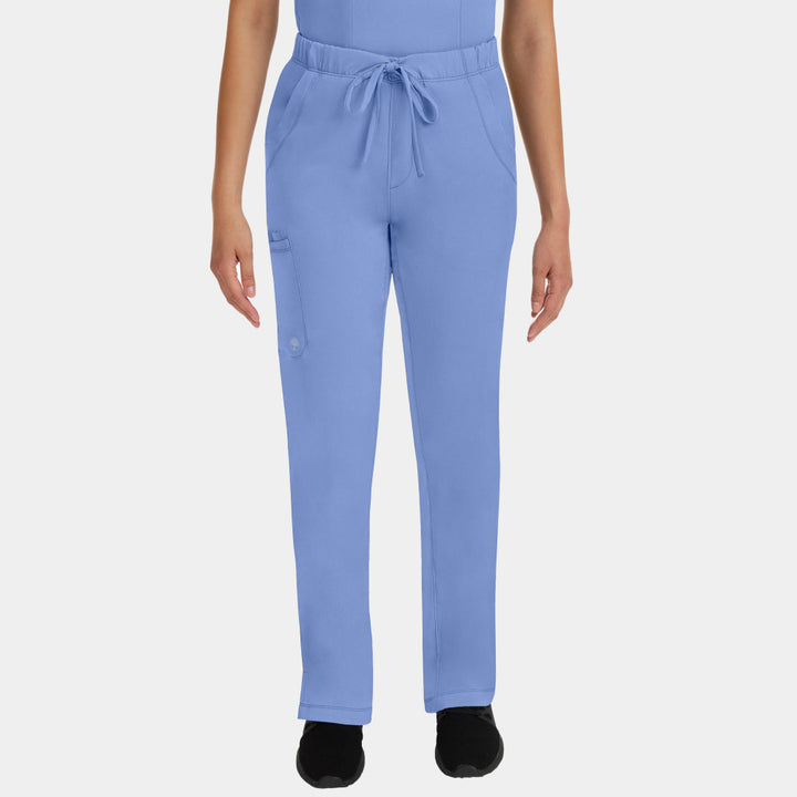 Healing Hands Rebecca women's cargo scrub pants in Ceil, featuring a drawstring waist and six pockets for functionality and comfort