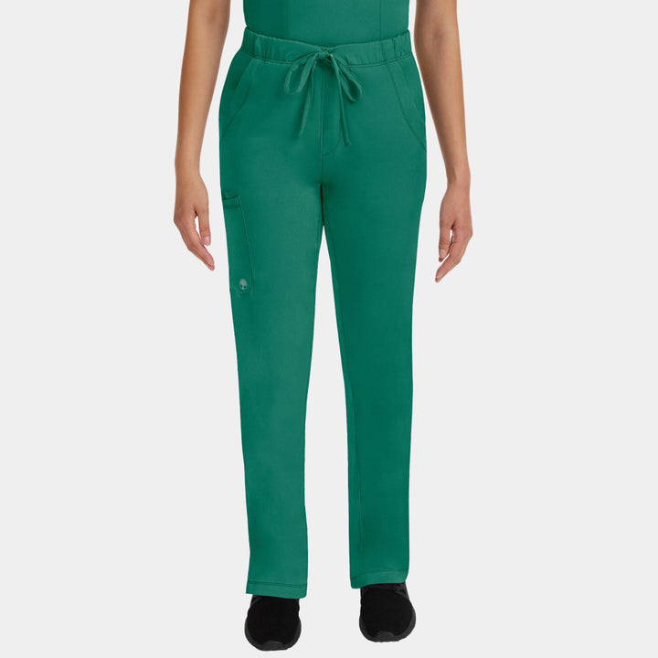 Healing Hands Rebecca women's cargo scrub pants in Hunter, featuring a drawstring waist and six pockets for functionality and comfort