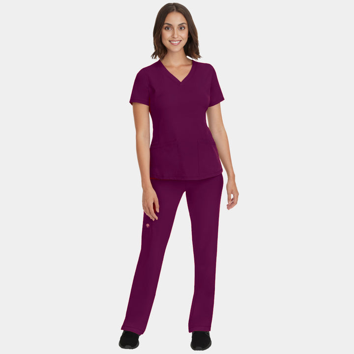 Healing Hands Women's Scrubs Set Monica & Rebecca in Wine