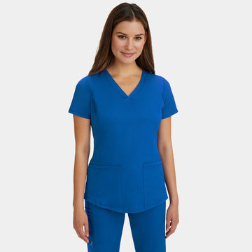 Healing Hands Women's Monica V-Neck Solid Scrub Top (HH-2500) - ALLSCRUBS