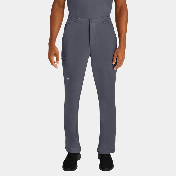 Front view of Ryan men's slim fit scrub pants in Pewter